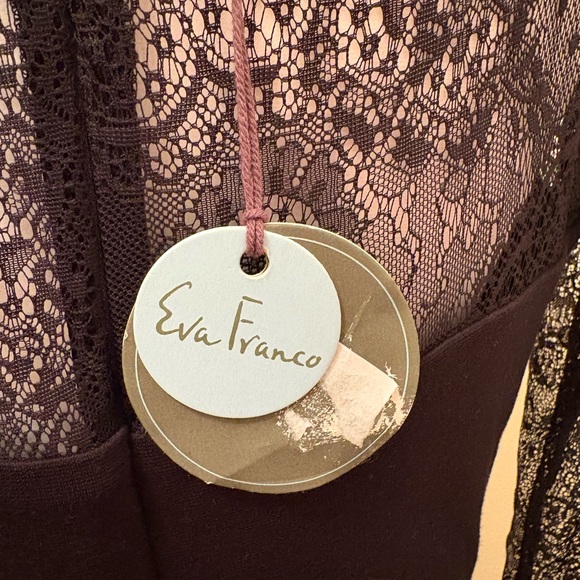 NEW Small Eva Franco by Anthropologie Greer Illusion Black Lace Dress Size 8 - Picture 15 of 16